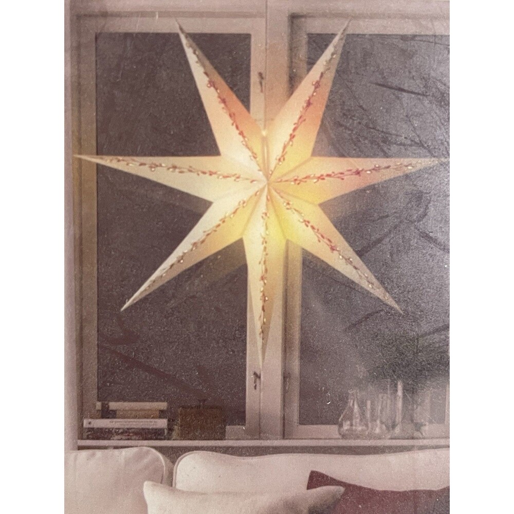 IKEA Strala Star Ornamental Decor Red White NEW